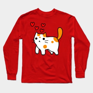 Spotted Kitty in Love Long Sleeve T-Shirt